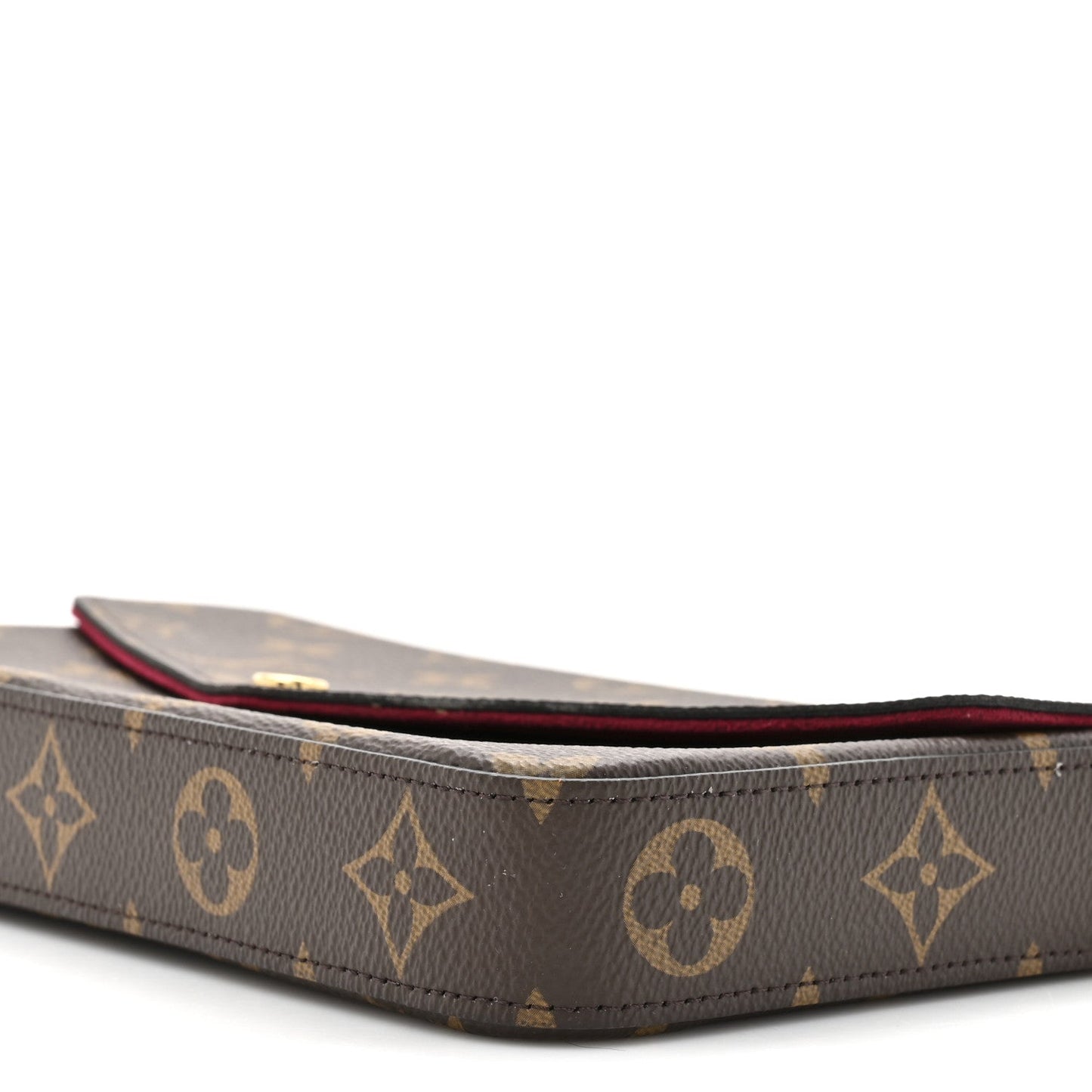 Monogram Pochette Felicie Chain Wallet Fuchsia