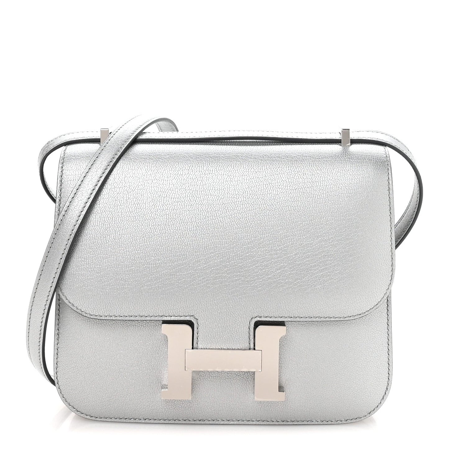 Metallic Chevre Chamkilight Constance 18 Argent