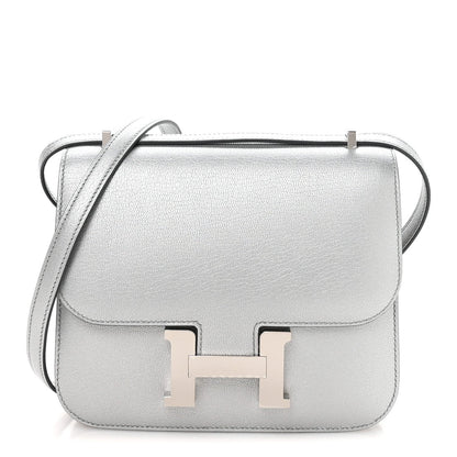 Metallic Chevre Chamkilight Constance 18 Argent