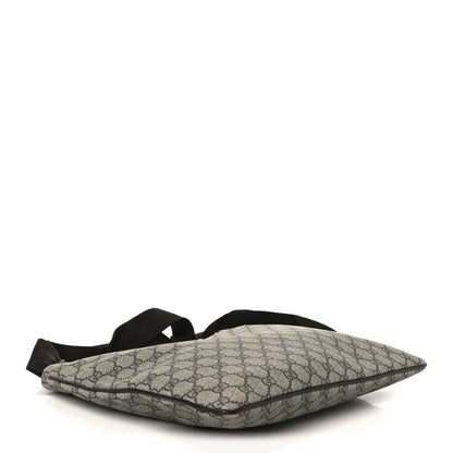 GG Supreme Monogram Medium Flat Messenger Bag Dark Brown