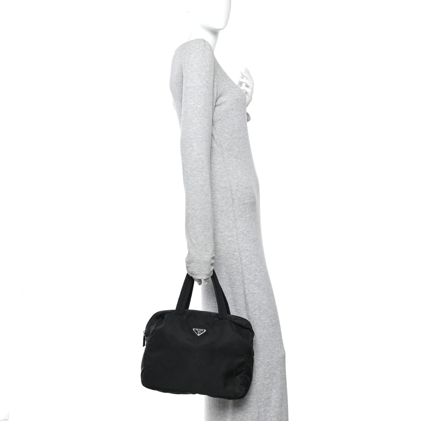 Tessuto Nylon Shoulder Bag  Black