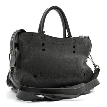 Veau Grana Perforated Blackout Hardware S City Gris Acier