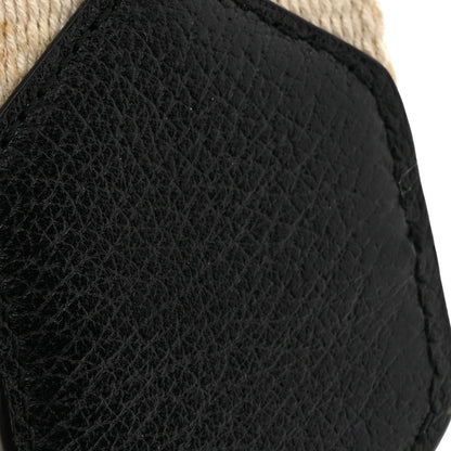 Calfskin Web Crystal Butterfly Stripe Small Totem Shoulder Bag Black