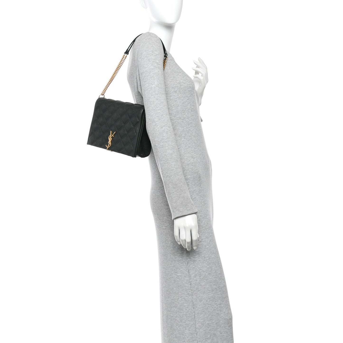 Lambskin Quilted Mini Becky Chain Bag Vert Fonce