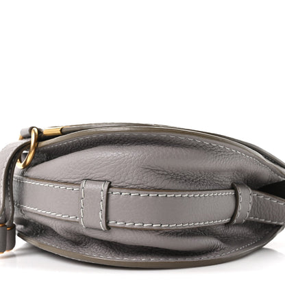 Calfskin Mini Marcie Round Crossbody Bag Cashmere Grey