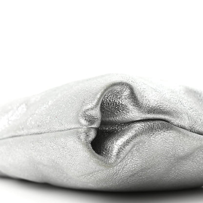 Metallic Goatskin Callie Mea Tassel Silver