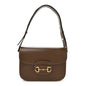 Azalea Calfskin Horsebit 1955 Shoulder Bag Brown Sugar