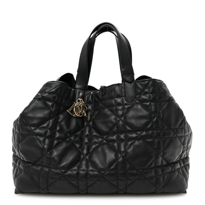 Calfskin Macrocannage Medium Toujours Black