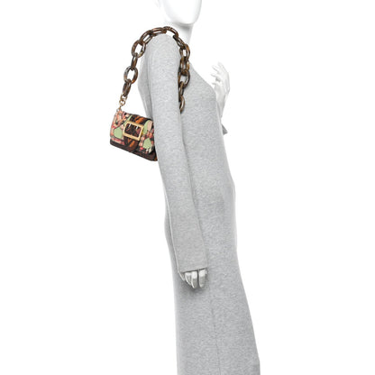 Calfskin Snakeskin Resin Madison Buckle Chain Bag Multicolor