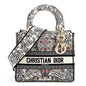 Canvas Around the World Embroidered Medium Lady D-Lite White Multicolor