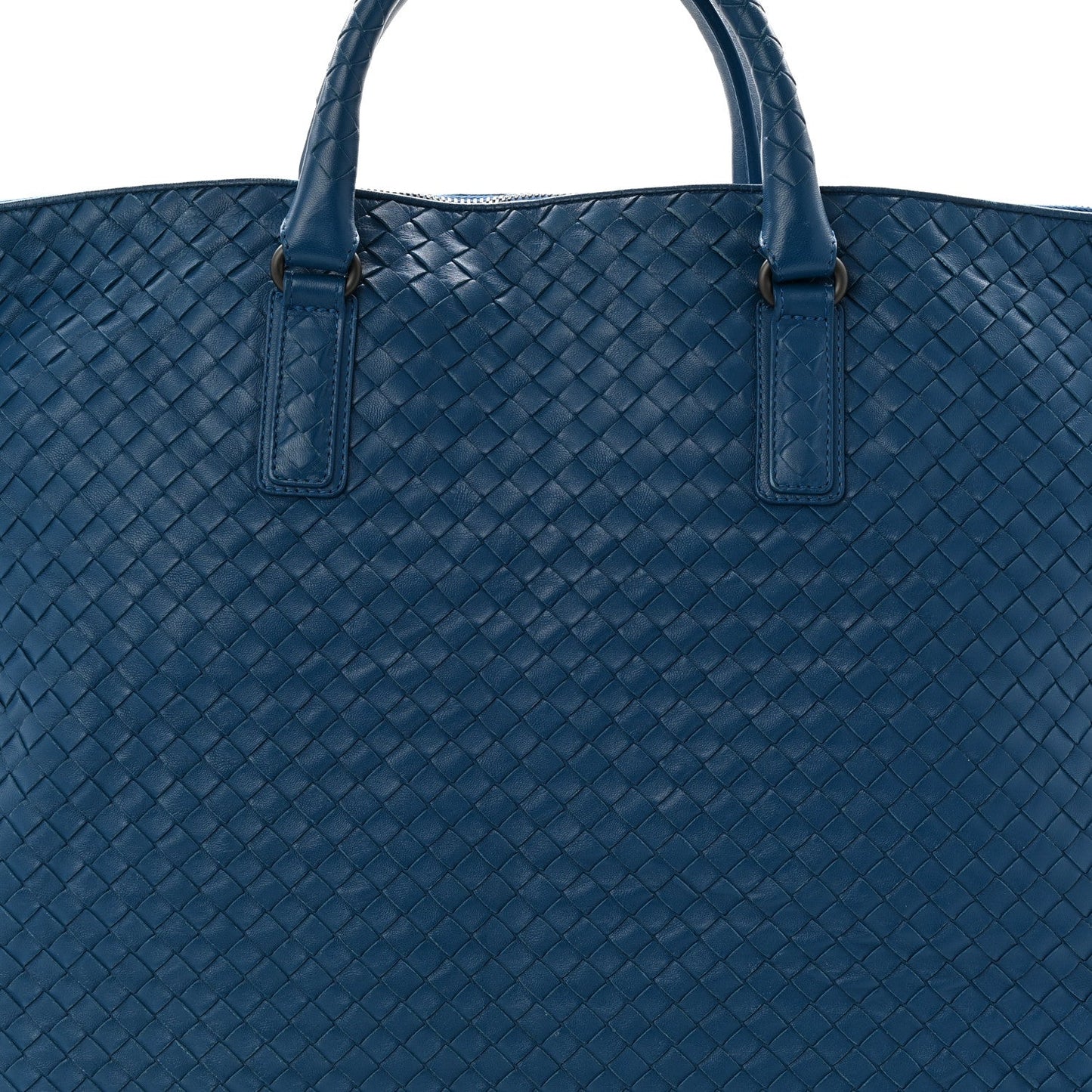 Nappa Intrecciato Medium Convertible Tote Atlantic