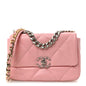 Lambskin Quilted Medium Chanel 19 Flap Pink