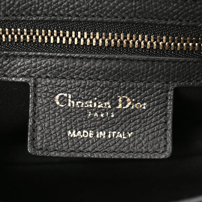 Grained Calfskin Saddle Bag Black