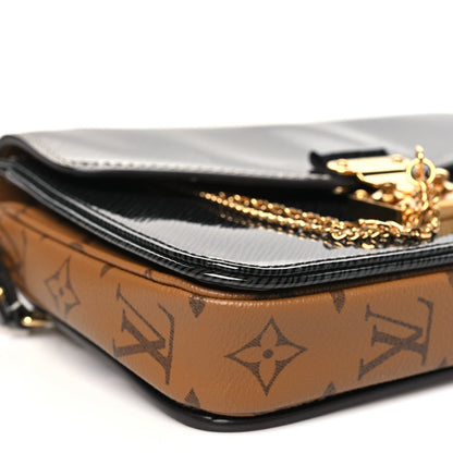 Shiny Epi Reverse Monogram Pochette Metis Mini Marine
