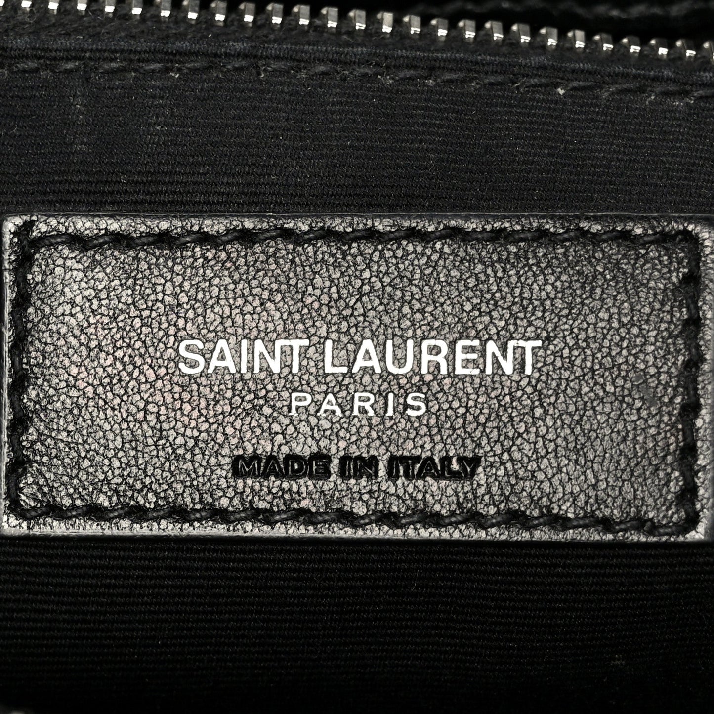 Calfskin Y Quilted Monogram Medium Loulou Chain Satchel Black