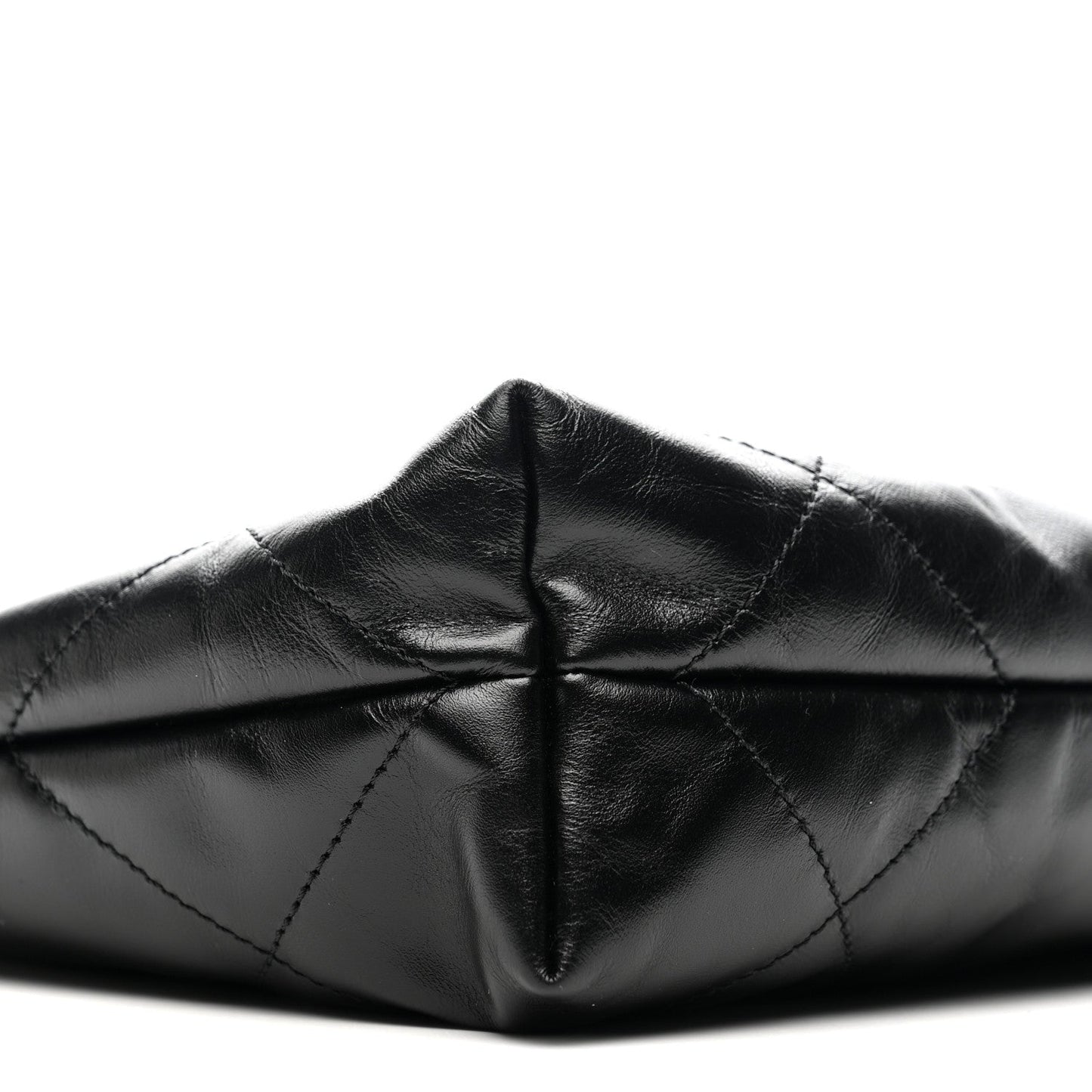 Shiny Calfskin Quilted Small Chanel 22 Black