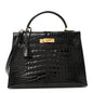 Shiny Alligator Kelly Sellier 32 Black