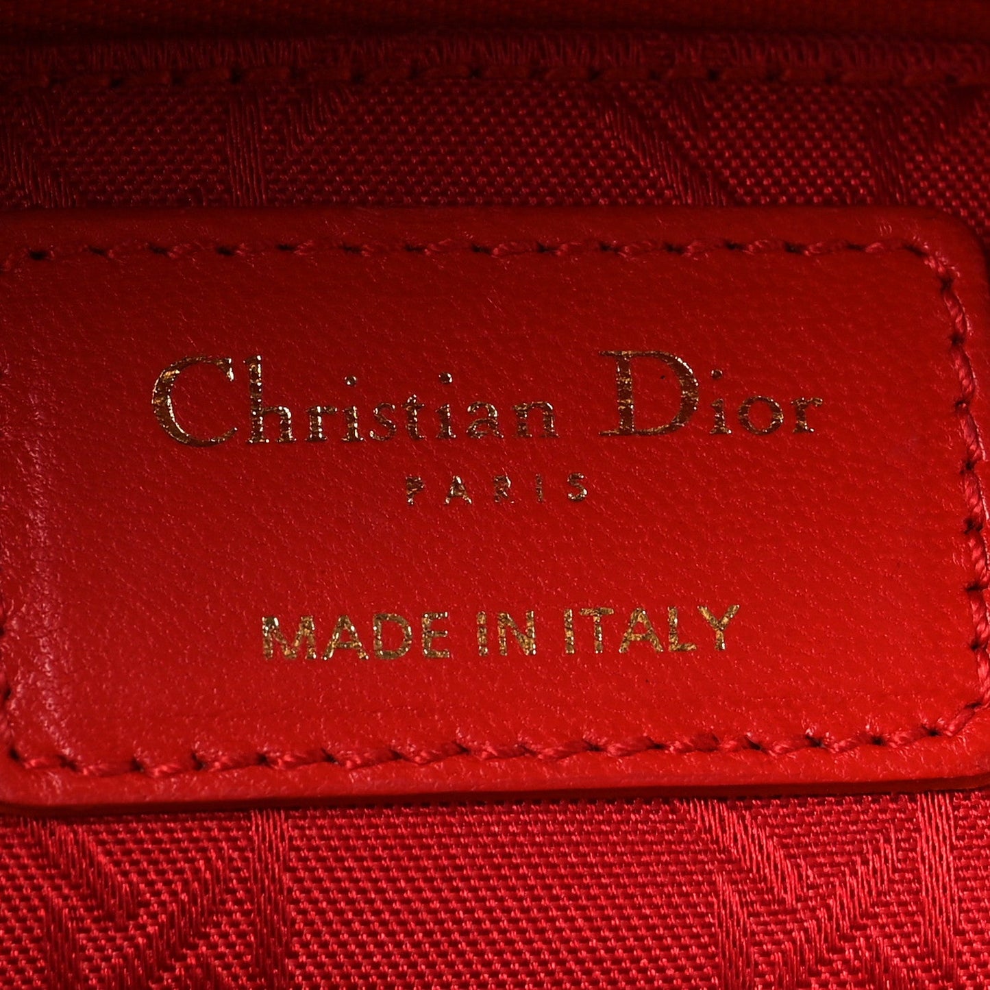 Lambskin Cannage Small My ABCDior Lady Dior Red