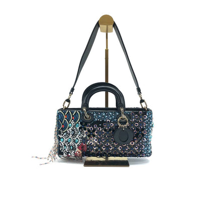 Dior Lady Dior Sequin Shoulder Bag Limited