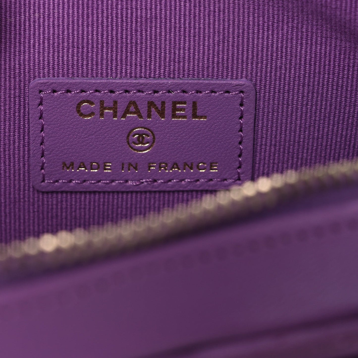 Lambskin Quilted CC In Love Heart Clutch With Chain Purple