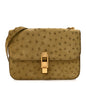Ostrich Carre Satchel Green