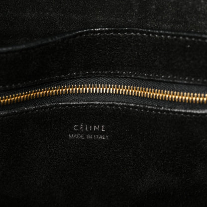 Soft Grained Calfskin Sangle Bucket Bag Black