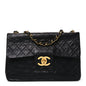Lambskin Quilted XL Jumbo Single Flap Black