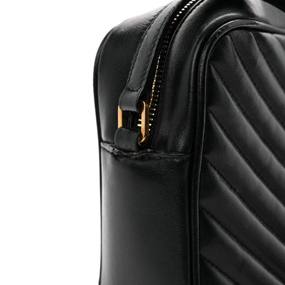 Calfskin Matelasse Monogram Lou Camera Bag Black