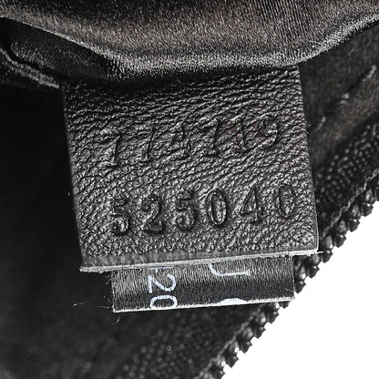 Jacquard Black Denim GG Monogram Horsebit Slim Small Shoulder Bag Black Grey