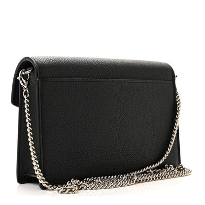 Soft Calfskin My Lockme Chain Pochette Black