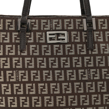 Zucchino Vitello Small Tote Testa di Moro Beige