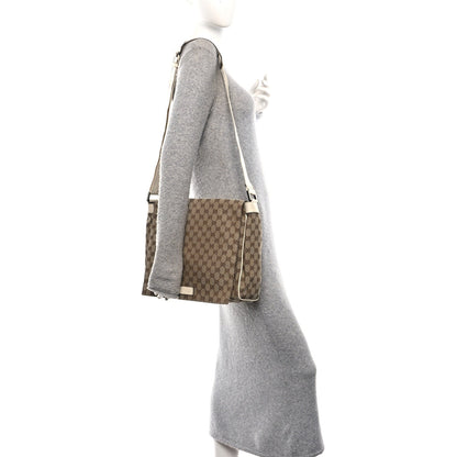 GG Monogram Medium Flap Messenger Bag Beige