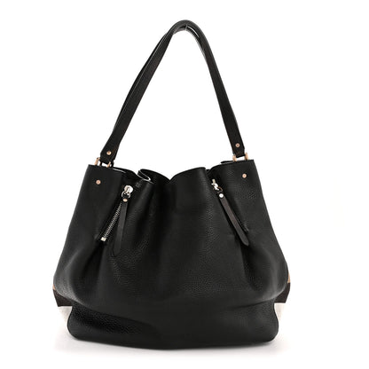 Grainy Calfskin House Check Medium Maidstone Black