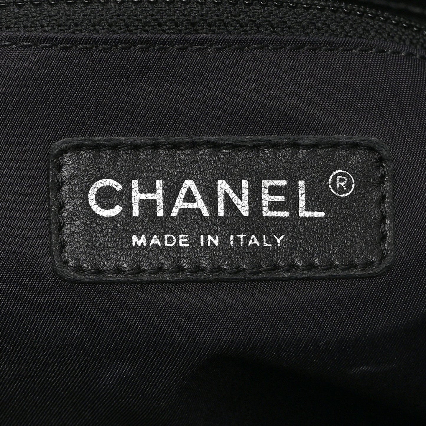 Coated Canvas Quilted Large Paris Biarritz Tote Black