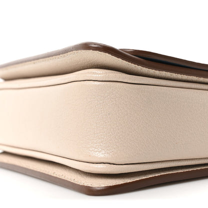 Goatskin Small D-Ring Bag Beige