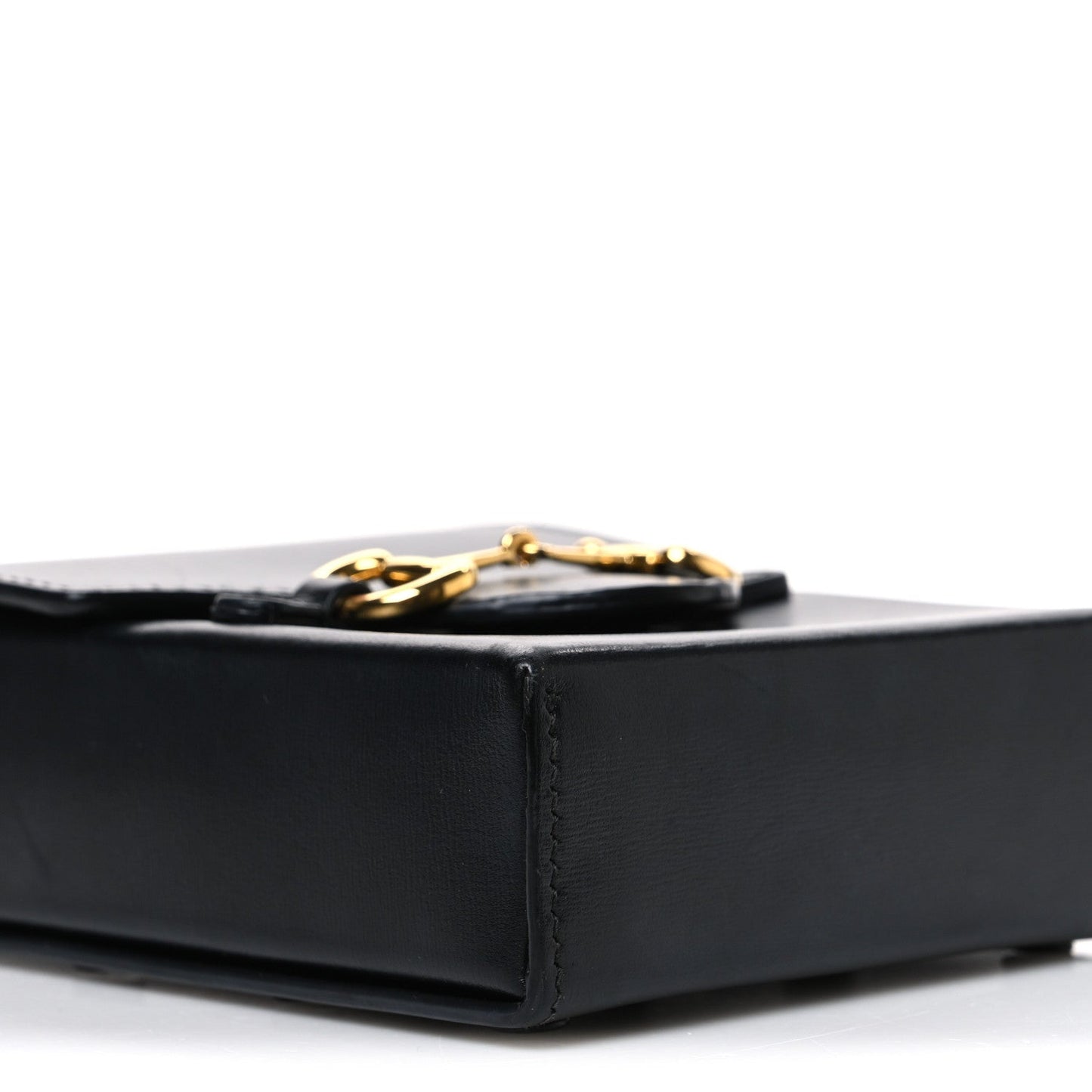 Boarded Plutone Calfskin Mini Horsebit 1955 Crossbody Bag Black