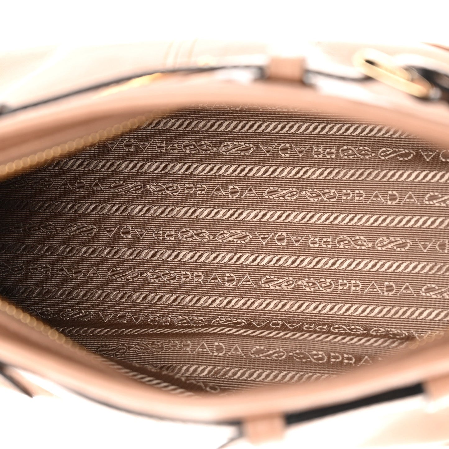 Glossy Calfskin Triangle Small Bonnie Shoulder Bag Cameo