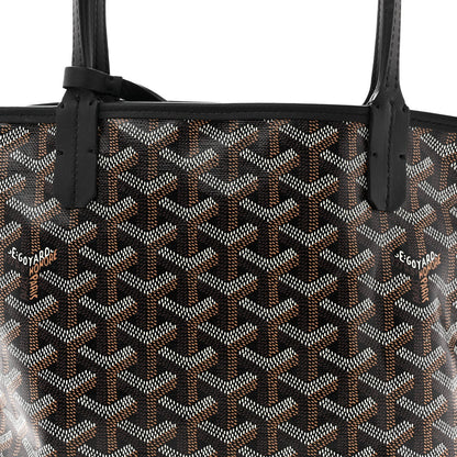 Goyardine Reversible Mini Anjou Black