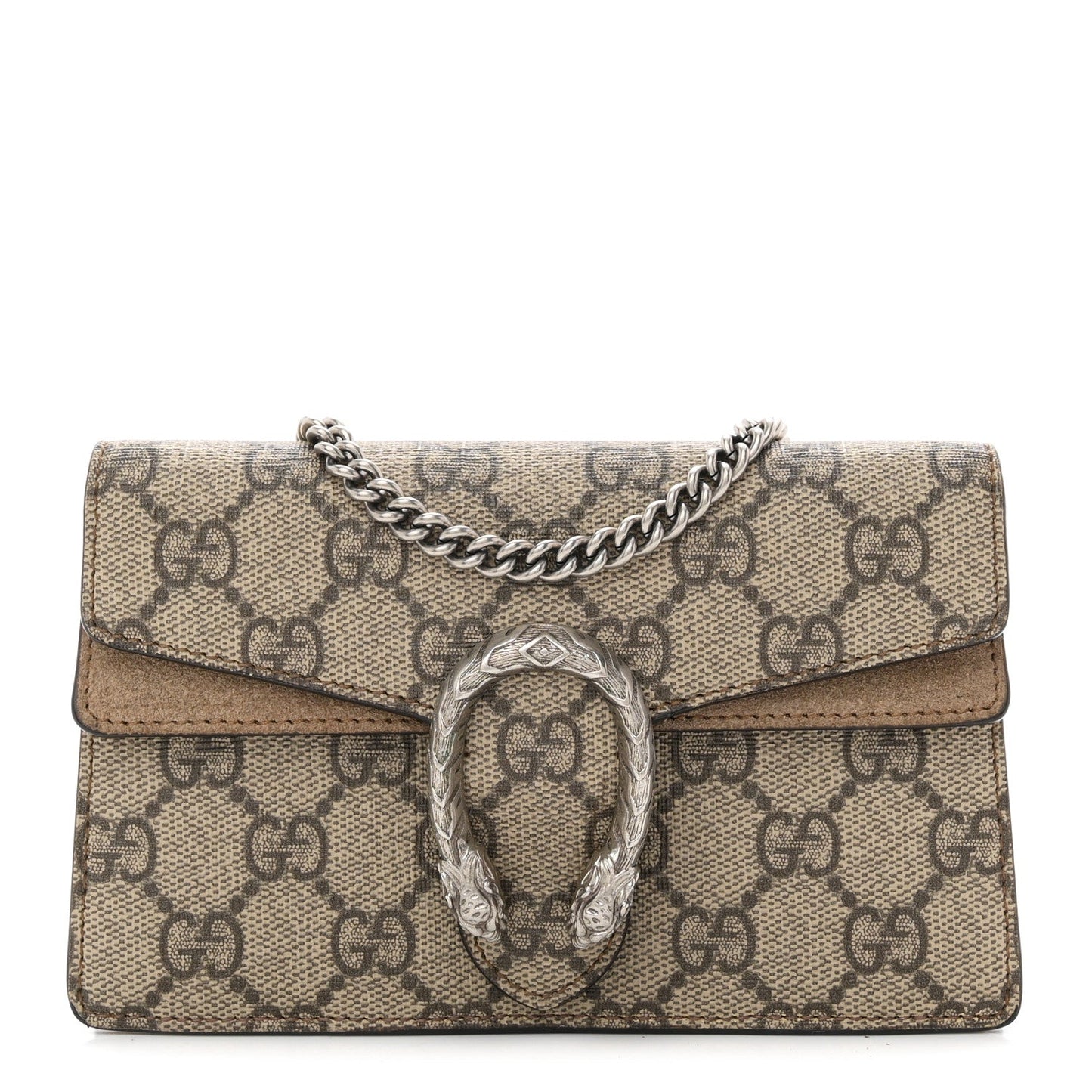 GG Supreme Monogram Super Mini Dionysus Shoulder Bag Taupe