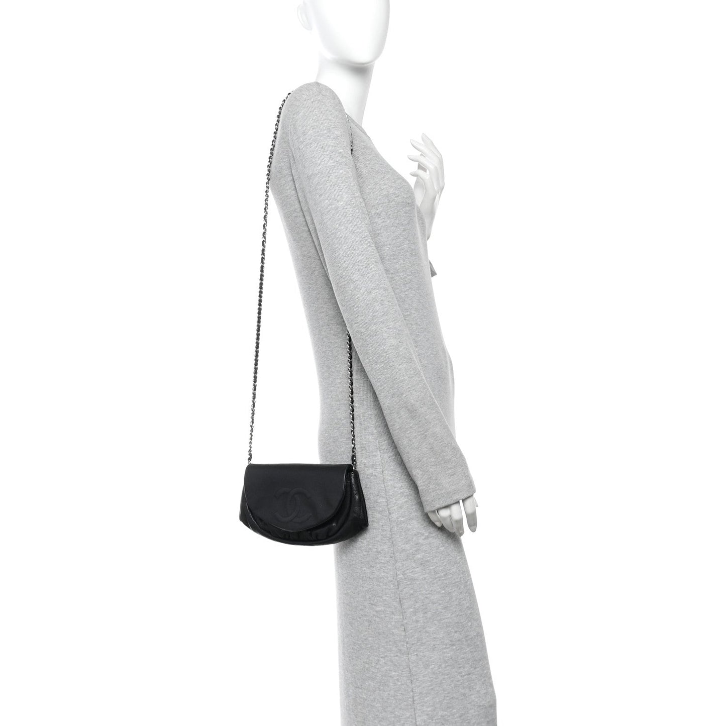 Caviar Half Moon Wallet On Chain WOC Black