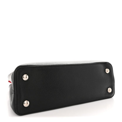 Taurillon Capucines MM Black Beige Red