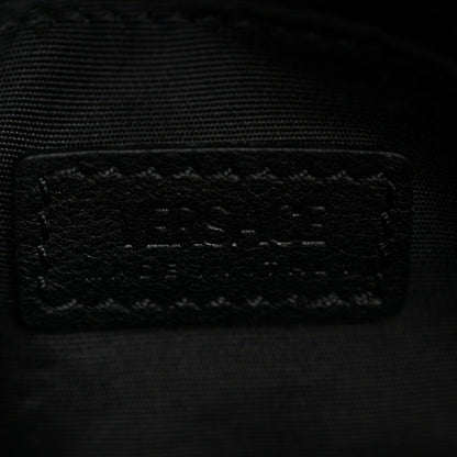 Calfskin Baroque Logo Messenger Bag Black