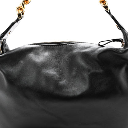 Calfskin La Medusa Chain Hobo Black