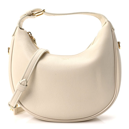 Supple Grained Calfskin Teen Lulu Shoulder Bag Rice