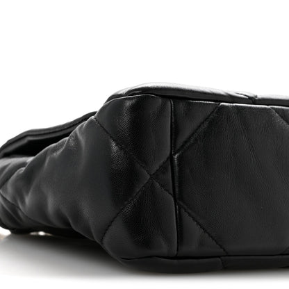 Lambskin Quilted Medium Chanel 19 Flap Black