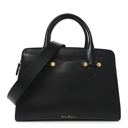 Hammered Calfskin Today Satchel Black