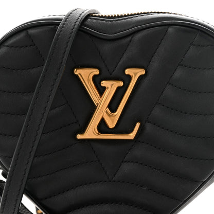 Calfskin New Wave Heart Bag Black