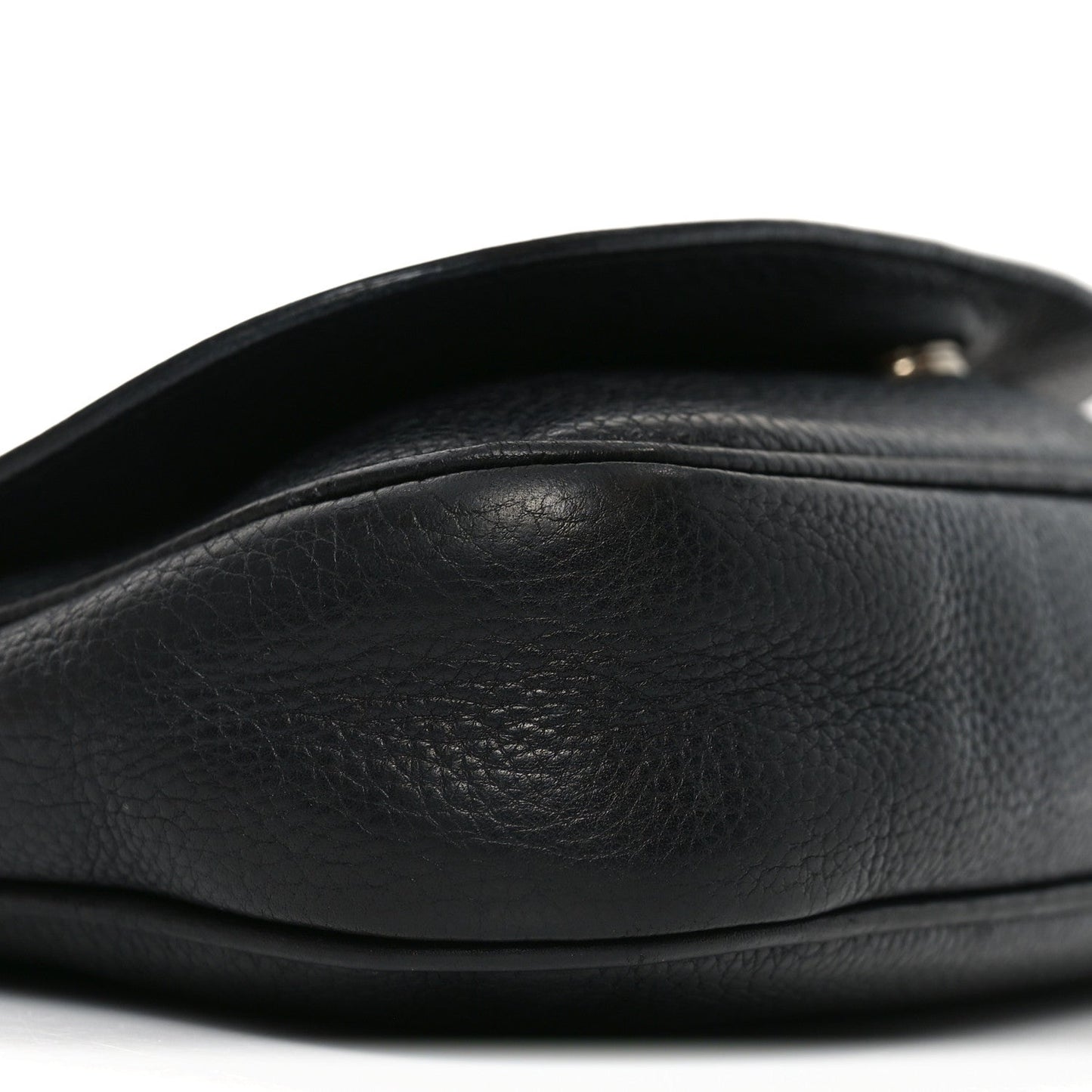 Pebbled Calfskin Medium Soho Flap Crossbody Black