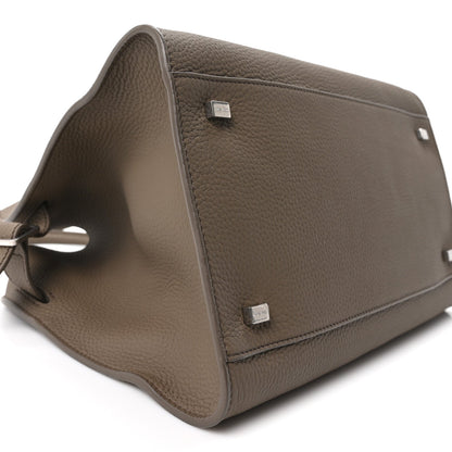 Matte Grained Calfskin Soft Margaux 12 Dark Taupe