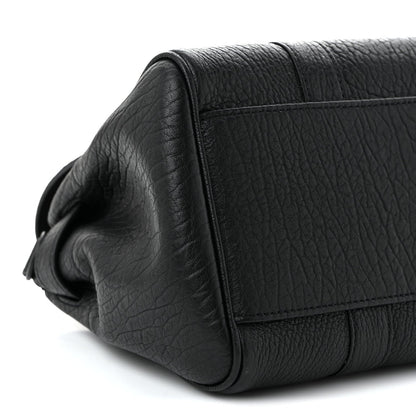 Natural Grain Small Bayswater Satchel Black